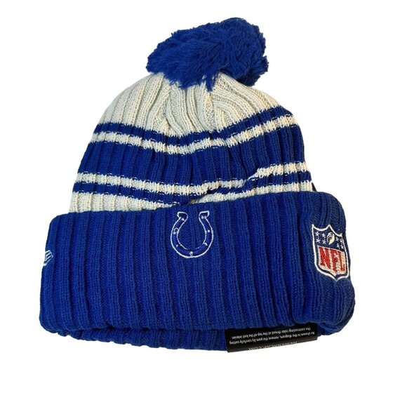 Indianapolis Colts New Era Winter Knit Hat Beanie Fleece Lined One Size NWT - Picture 2 of 9